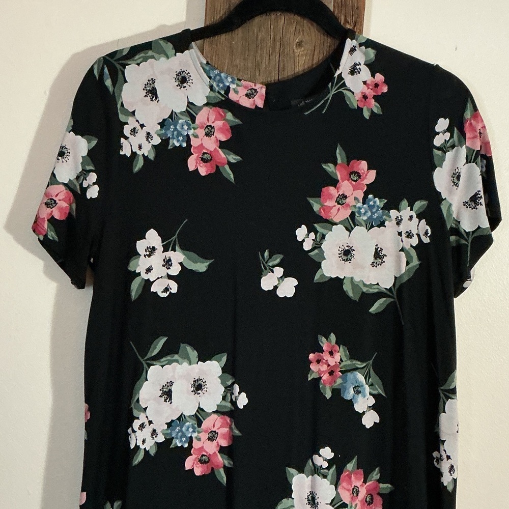 J Jill Everwear Collection Floral Black Dress - Picture 3 of 5
